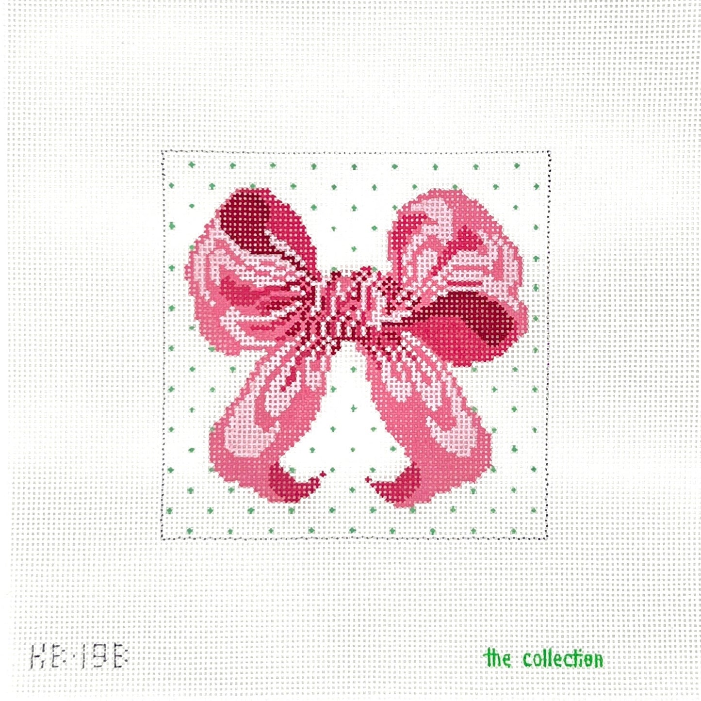 Small Bow - Pink Needlepoint Canvas