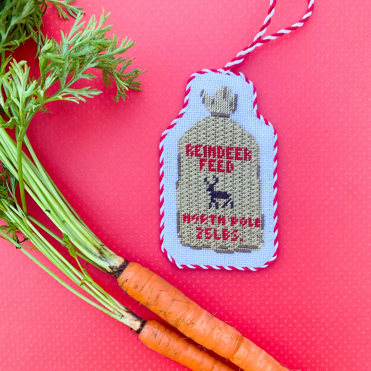 Reindeer Feed Needlepoint Canvas & Stitch Guide