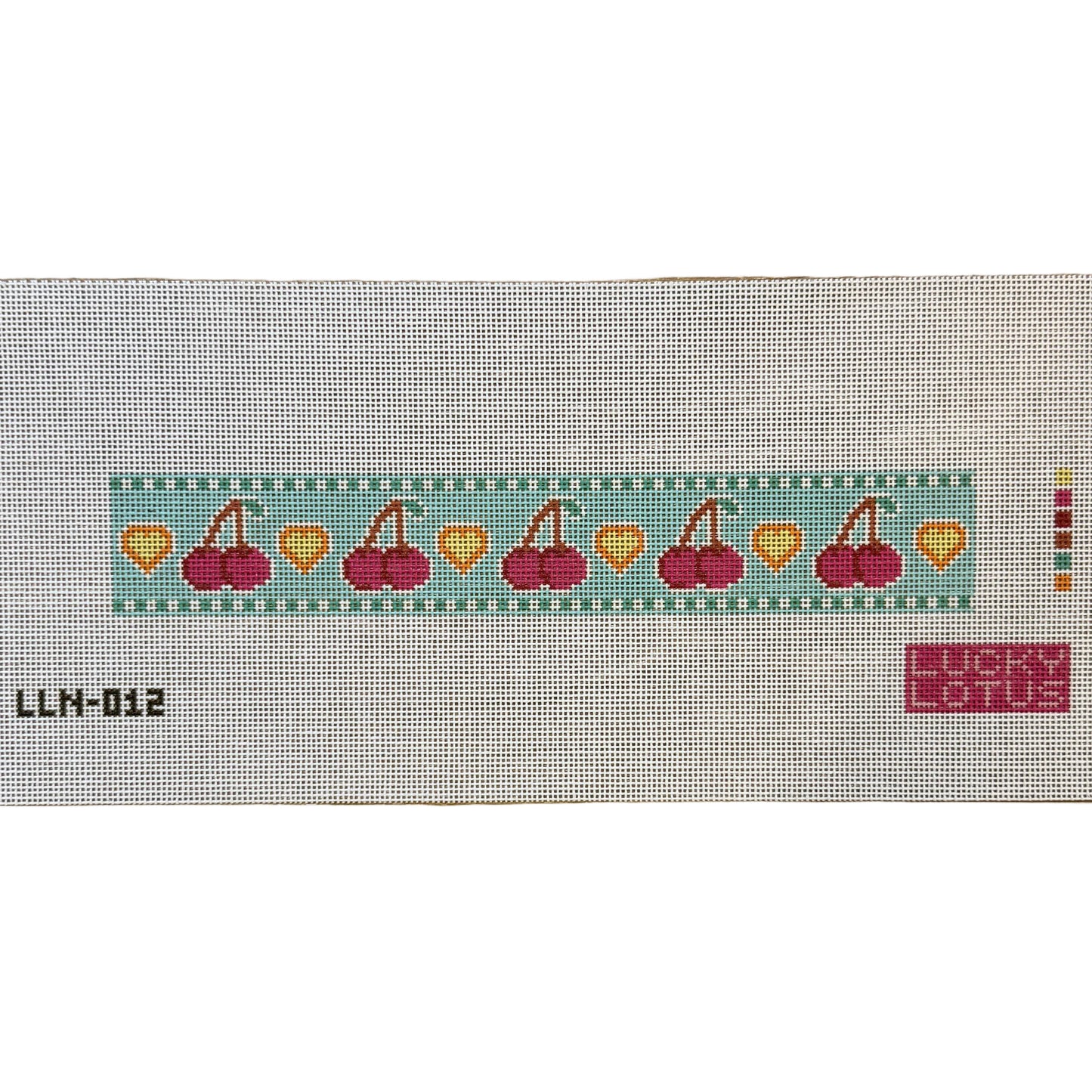Cute Cherries Key Chain / Bookmark Needlepoint Canvas