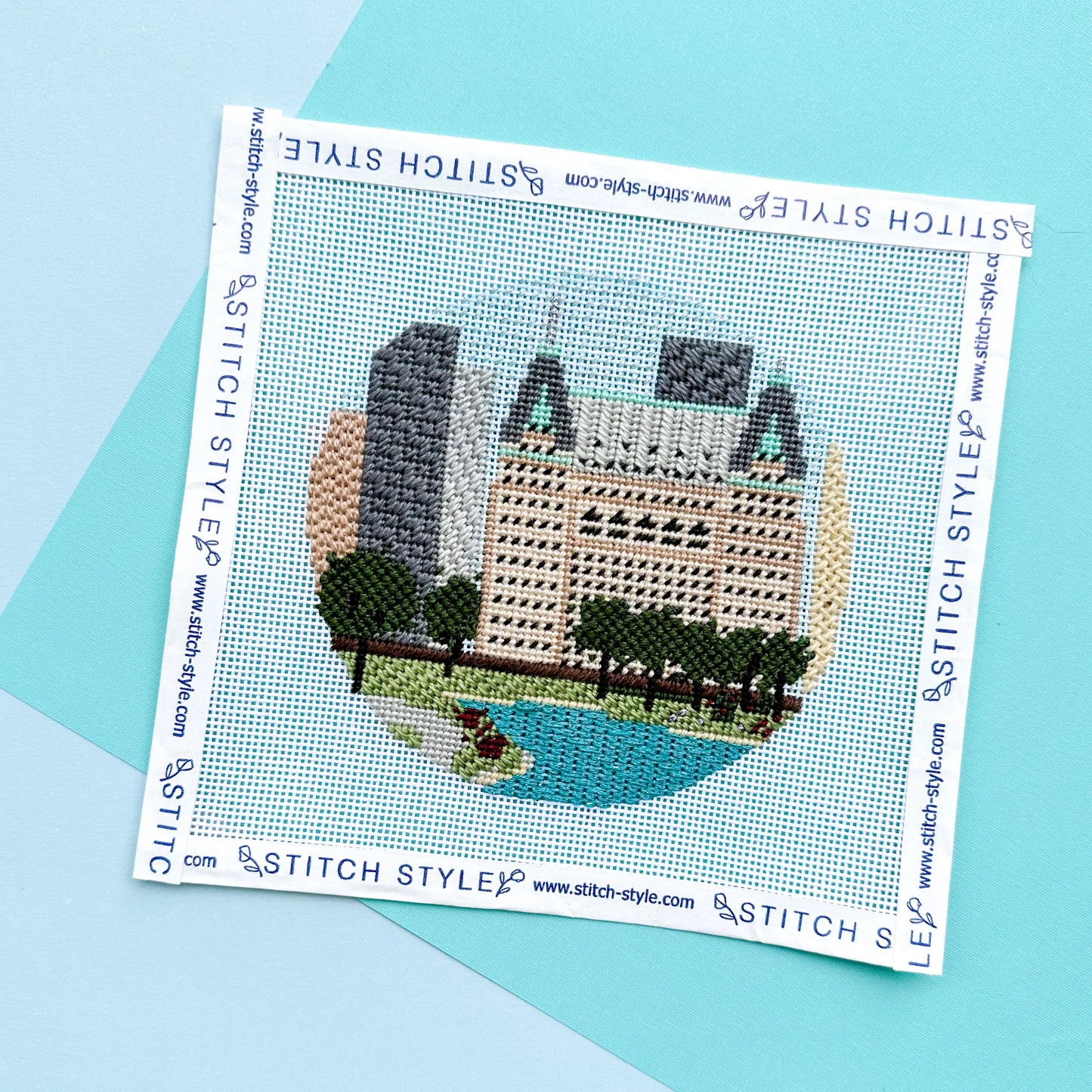 New York Plaza Hotel Needlepoint Canvas & Stitch Guide