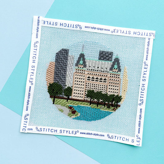 New York Plaza Hotel Needlepoint Canvas & Stitch Guide