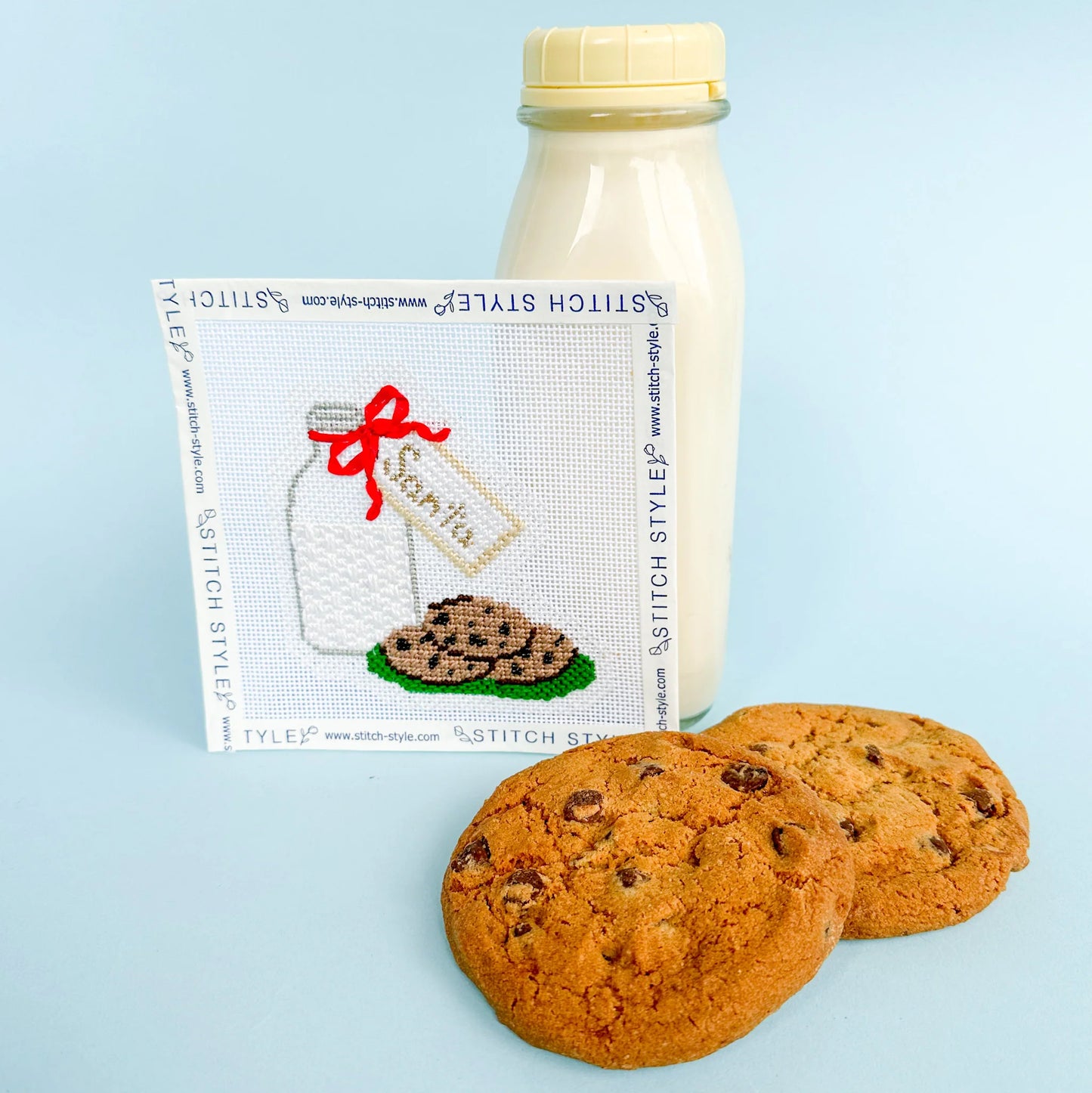 Cookies and Milk for Santa Needlepoint Canvas & Stitch Guide