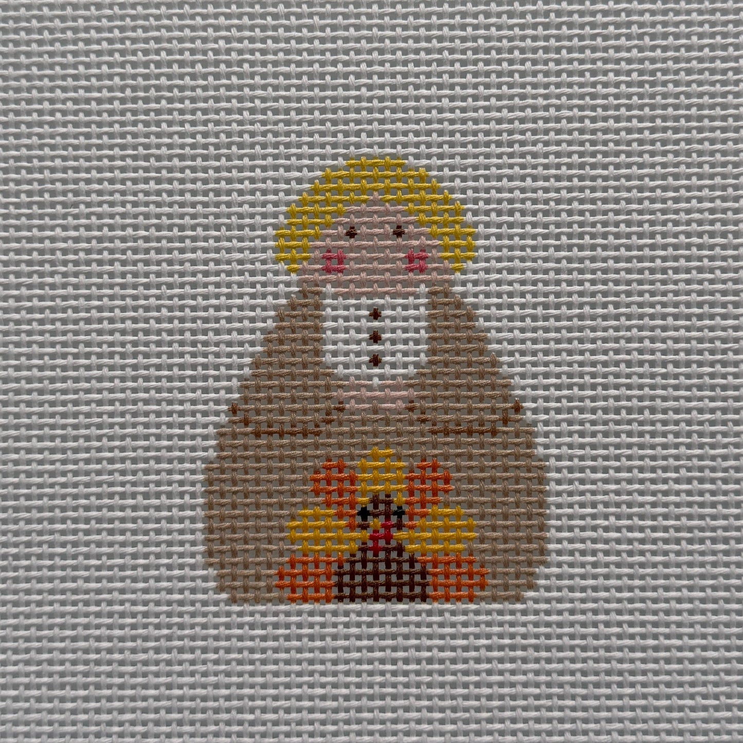 Thanksgiving Turkey Stitch-It Angel Needlepoint Canvas