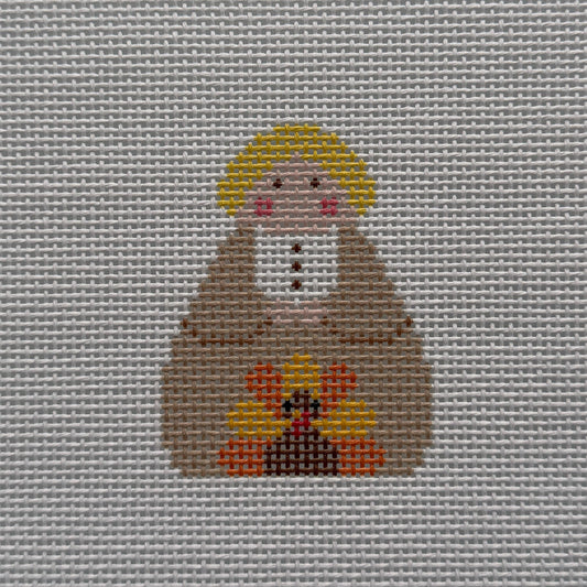 Thanksgiving Turkey Stitch-It Angel Needlepoint Canvas
