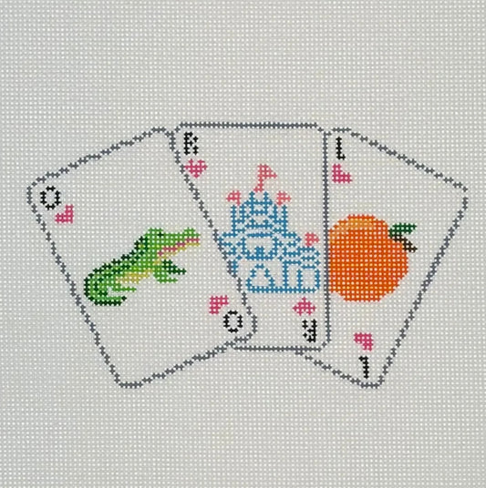 Orlando Playing Cards Needlepoint Canvas