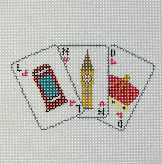 London Playing Cards Needlepoint Canvas