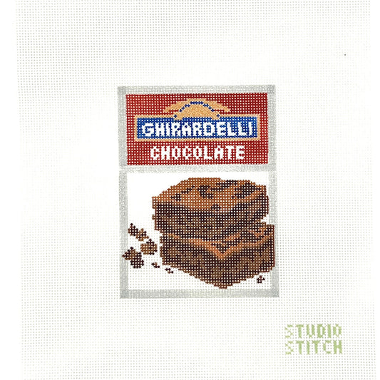 Ghirardelli Brownie Box Needlepoint Canvas