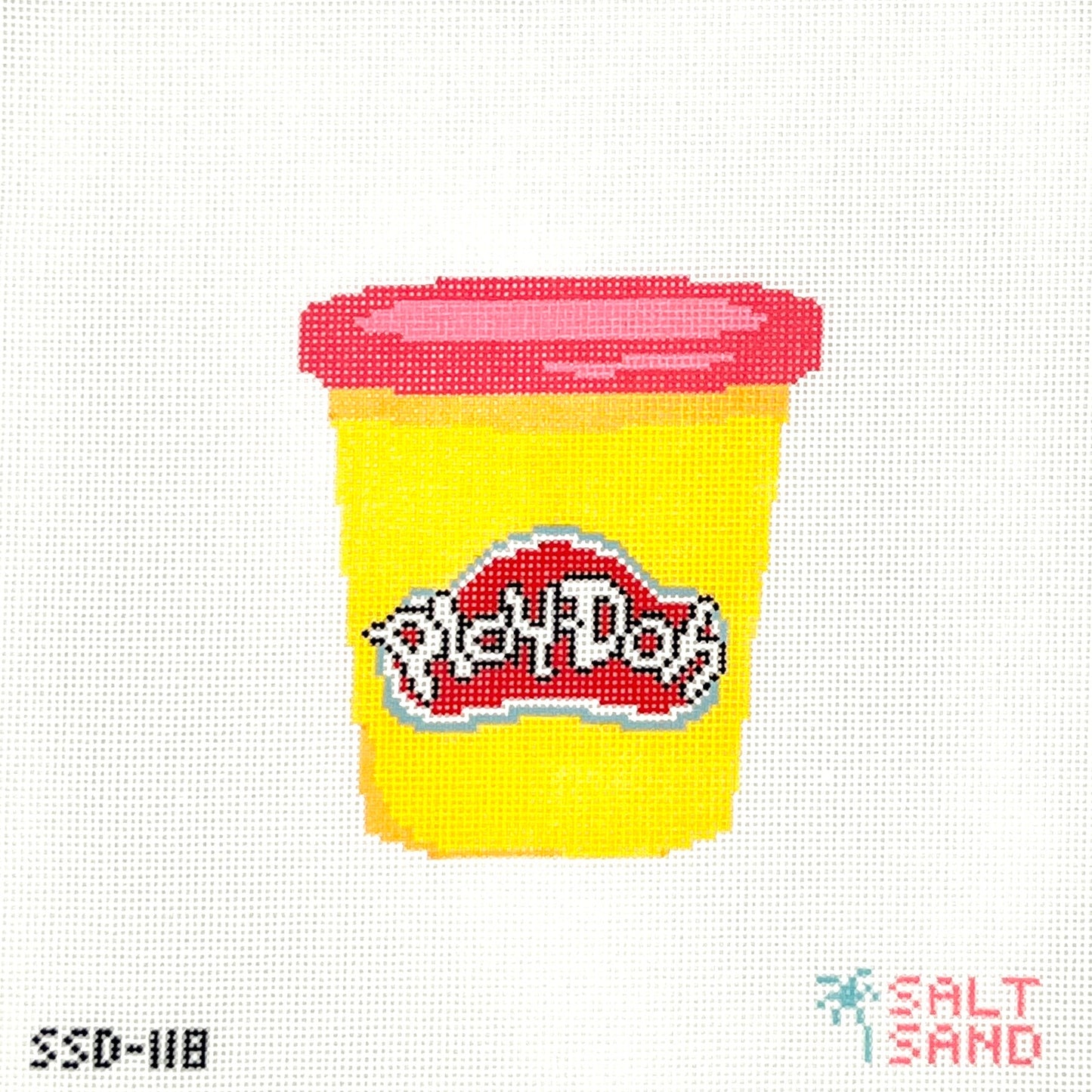 Play-Doh Pink Lid Needlepoint Canvas