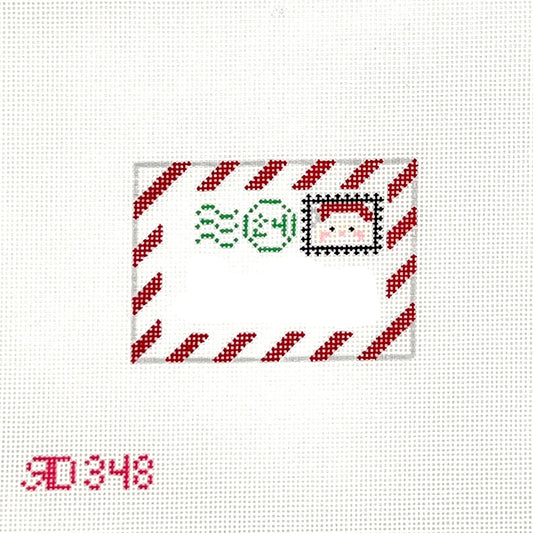 Blank Santa Letter Luggage Tag Needlepoint Canvas