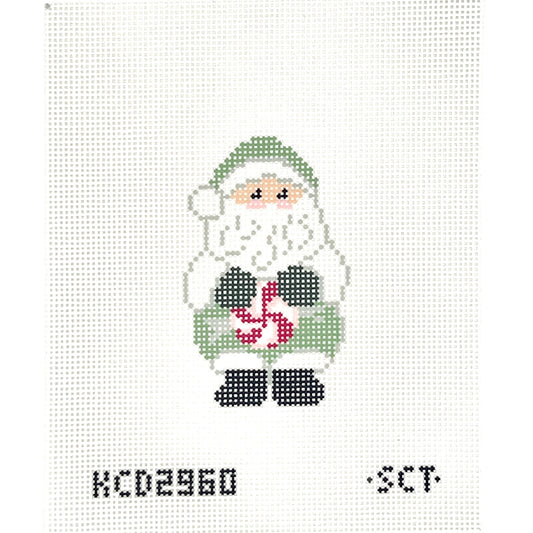 Peppermint Santa Needlepoint Canvas