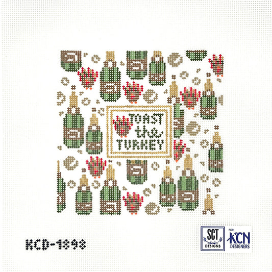 Toast the Turkey Needlepoint Canvas