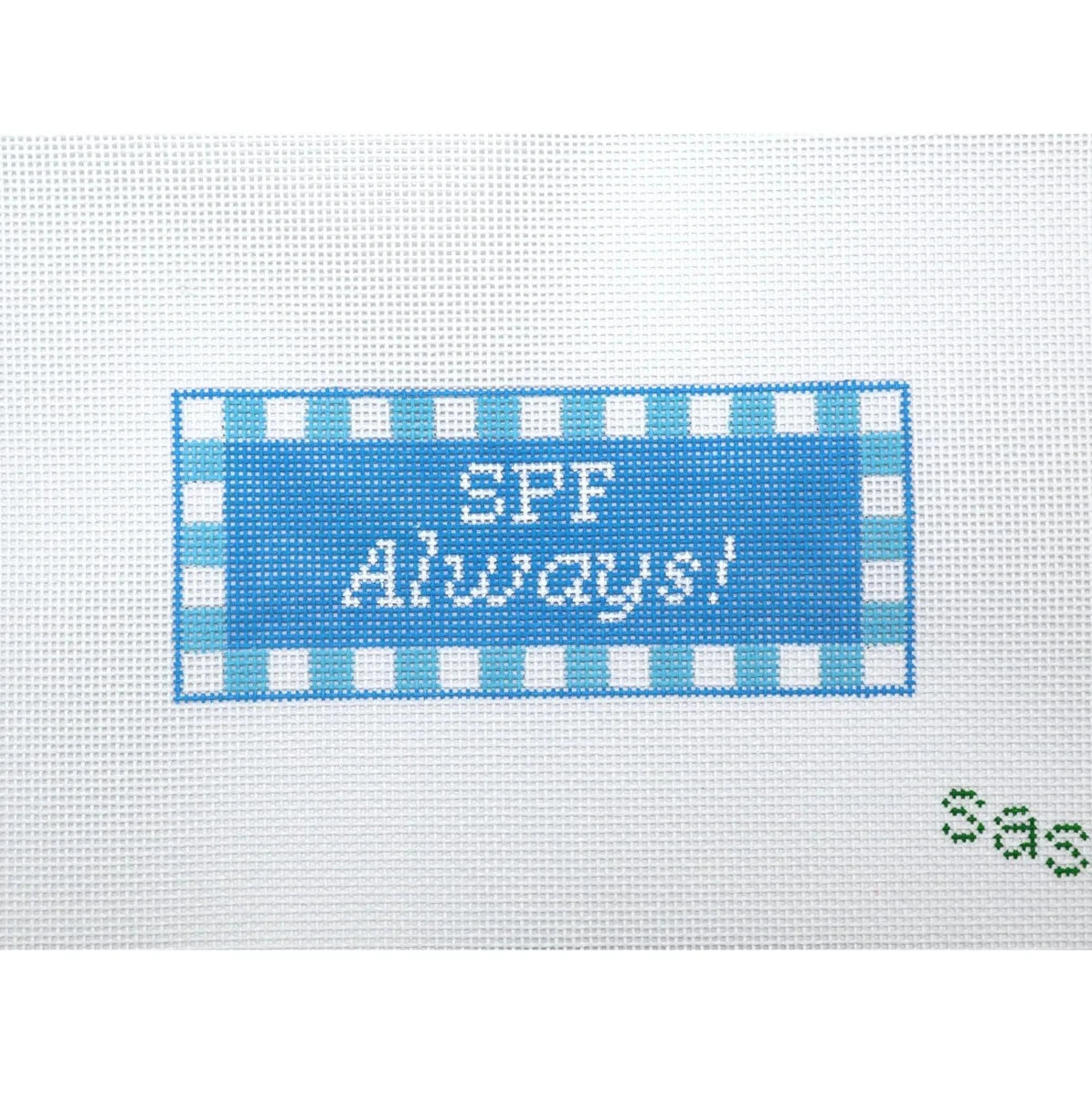Blue SPF Always Needlepoint Canvas
