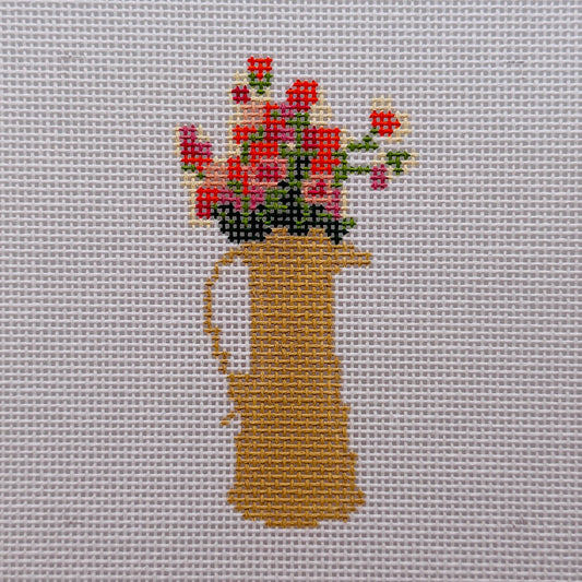 Bouquet Pitcher Needlepoint Canvas