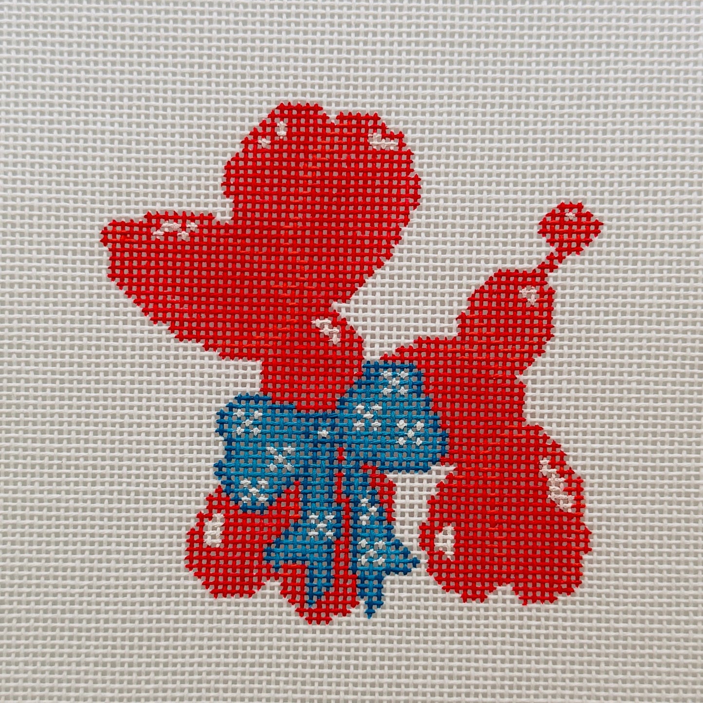 Red Balloon Animal Needlepoint Canvas