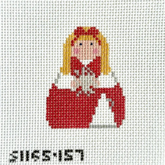 Cheerleading Stitch-It Angel Needlepoint Canvas