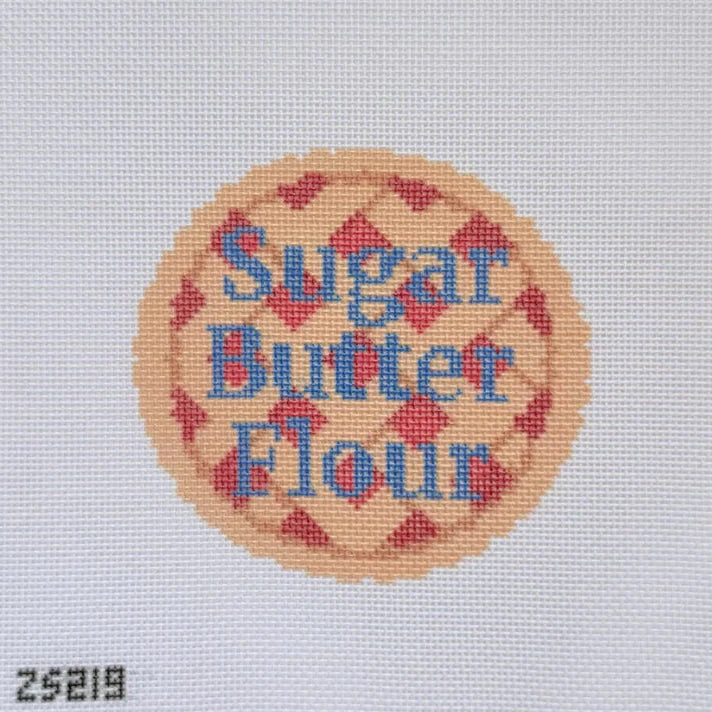 Sugar Butter Flour Round Needlepoint Canvas