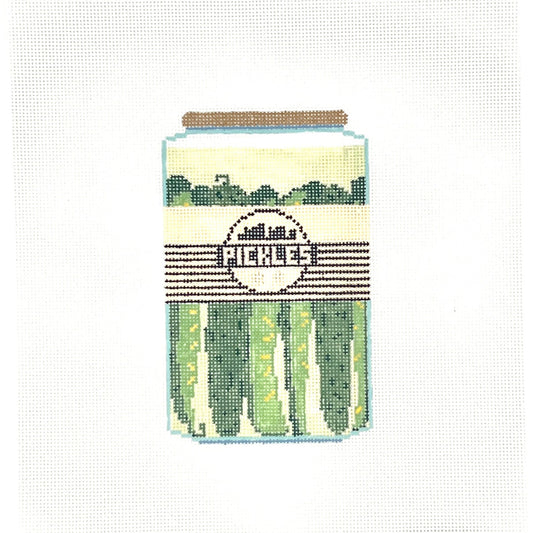 Detroit Pickles Needlepoint Canvas