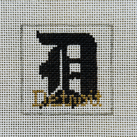 Detroit English D Needlepoint Canvas