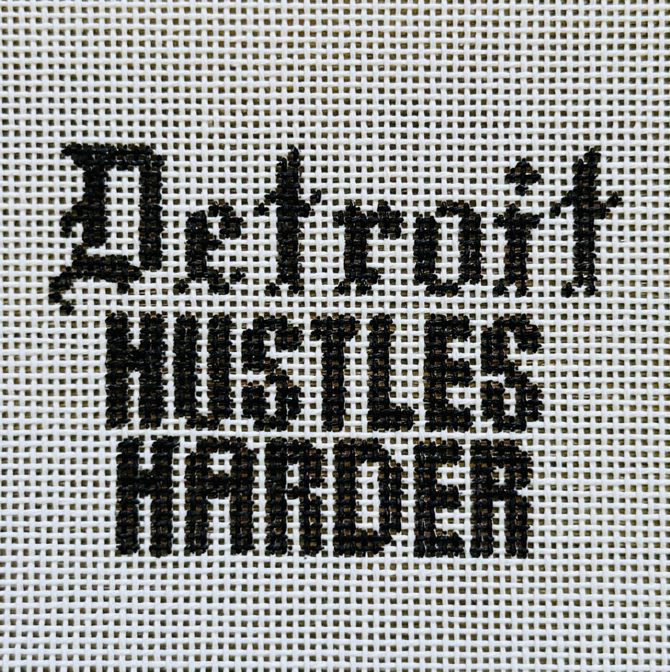 Detroit Hustles Harder Needlepoint Canvas