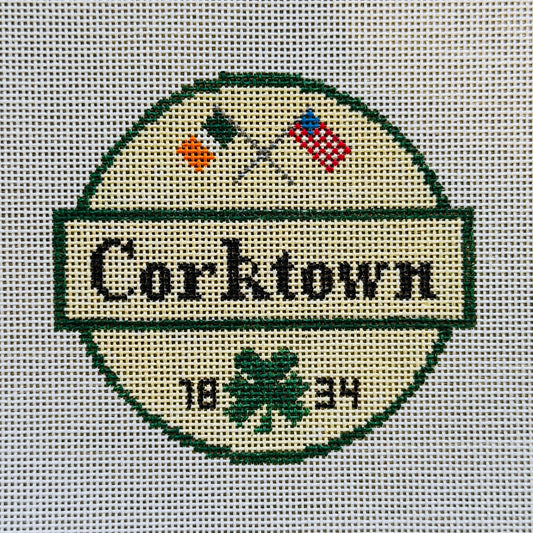 Corktown Round Needlepoint Canvas