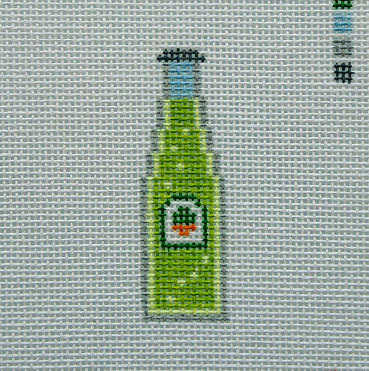 Mini Green Mexican Soda Needlepoint Canvas