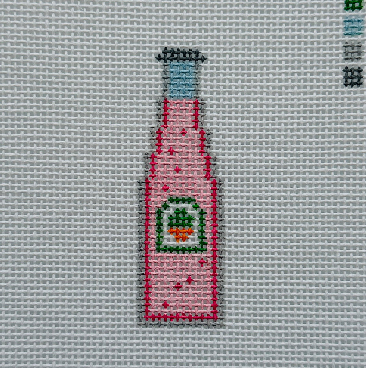 Mini Pink Mexican Soda Needlepoint Canvas