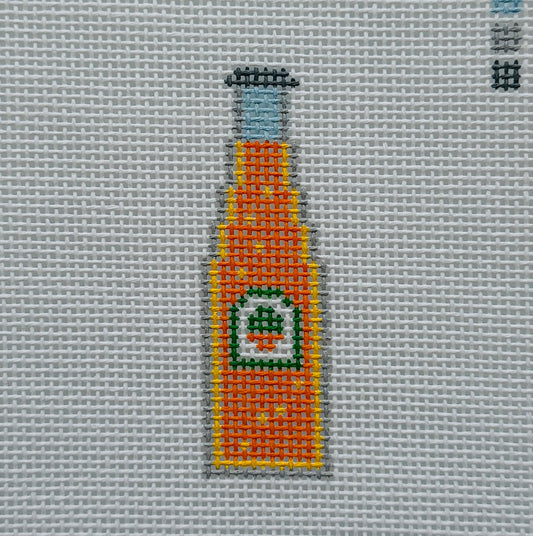 Mini Orange Mexican Soda Needlepoint Canvas