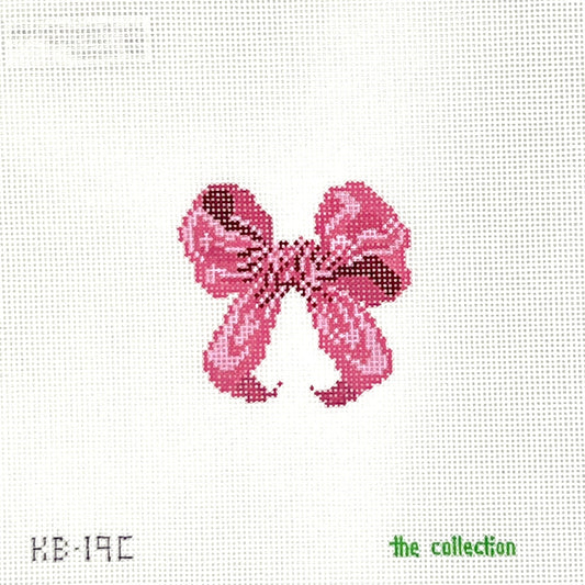 Mini Bow - Pink Needlepoint Canvas