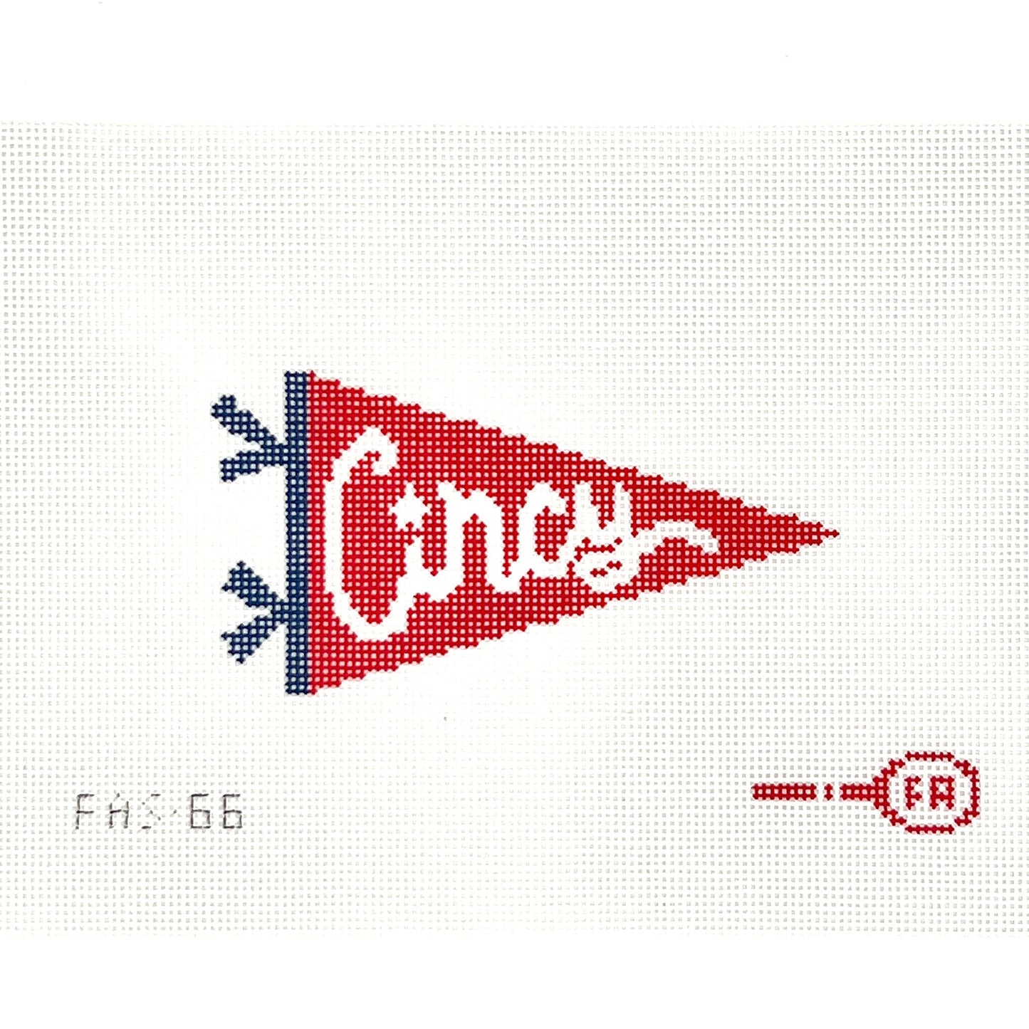Cincy Pennant Needlepoint Canvas