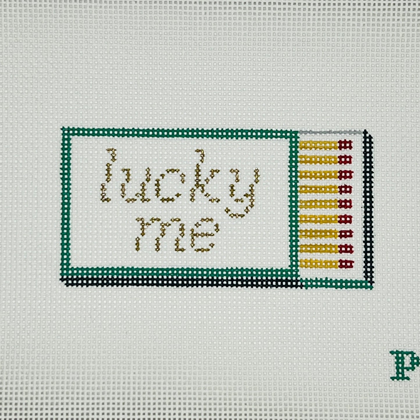 Lucky Me Matchbox Needlepoint Canvas