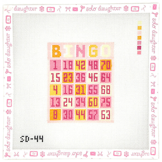 Pink Bingo Needlepoint Canvas