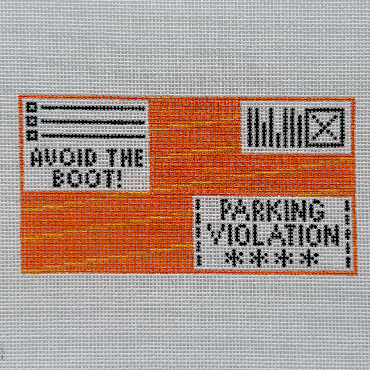 Parking Ticket Needlepoint Canvas
