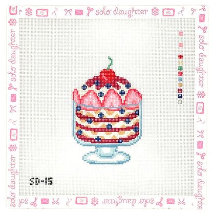 Triple Berry Trifle Needlepoint Canvas