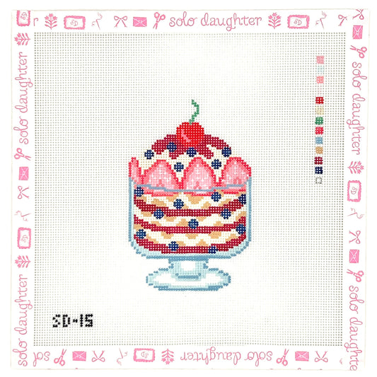 Triple Berry Trifle Needlepoint Canvas