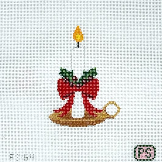 Holiday Chamberstick Needlepoint Canvas