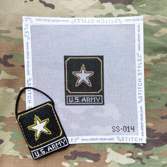US Army Logo Needlepoint Canvas & Stitch Guide
