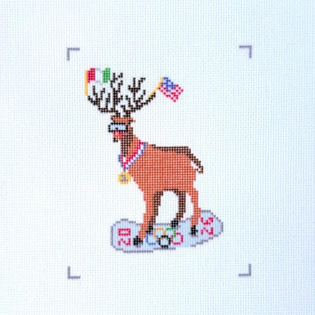 Dolce Vita Olympic Deer Needlepoint Canvas
