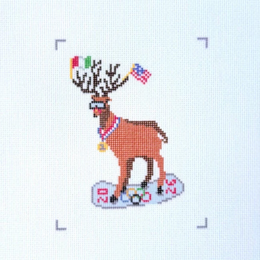 Dolce Vita Olympic Deer Needlepoint Canvas