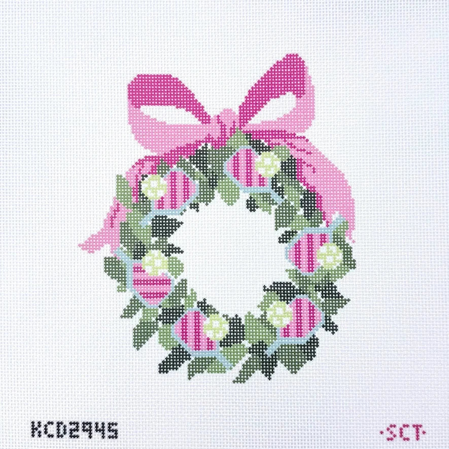 Pickleball Wreath Needlepoint Canvas