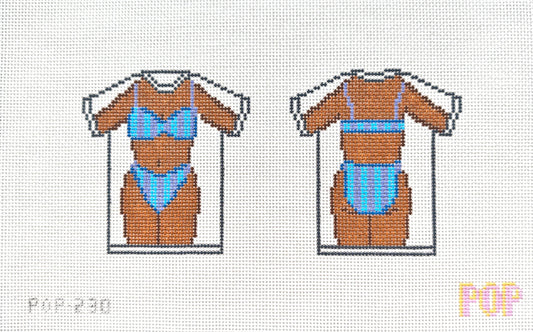 Blue Bikini Tee Needlepoint Canvas