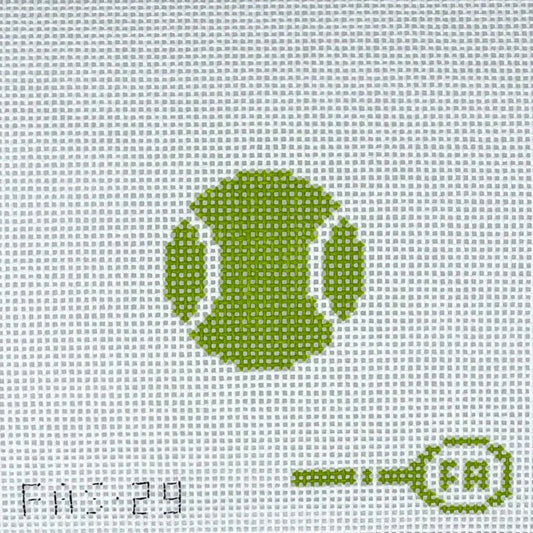 Mini Tennis Ball Needlepoint Canvas
