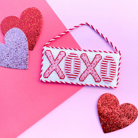 Hugs and Kisses Needlepoint Canvas & Stitch Guide