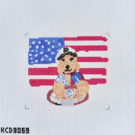 Dog Sea Captain Needlepoint Canvas