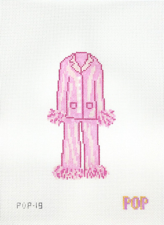 Pink Pajamas Needlepoint Canvas