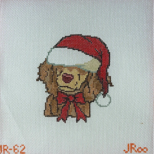 Doxie Santa Needlepoint Canvas