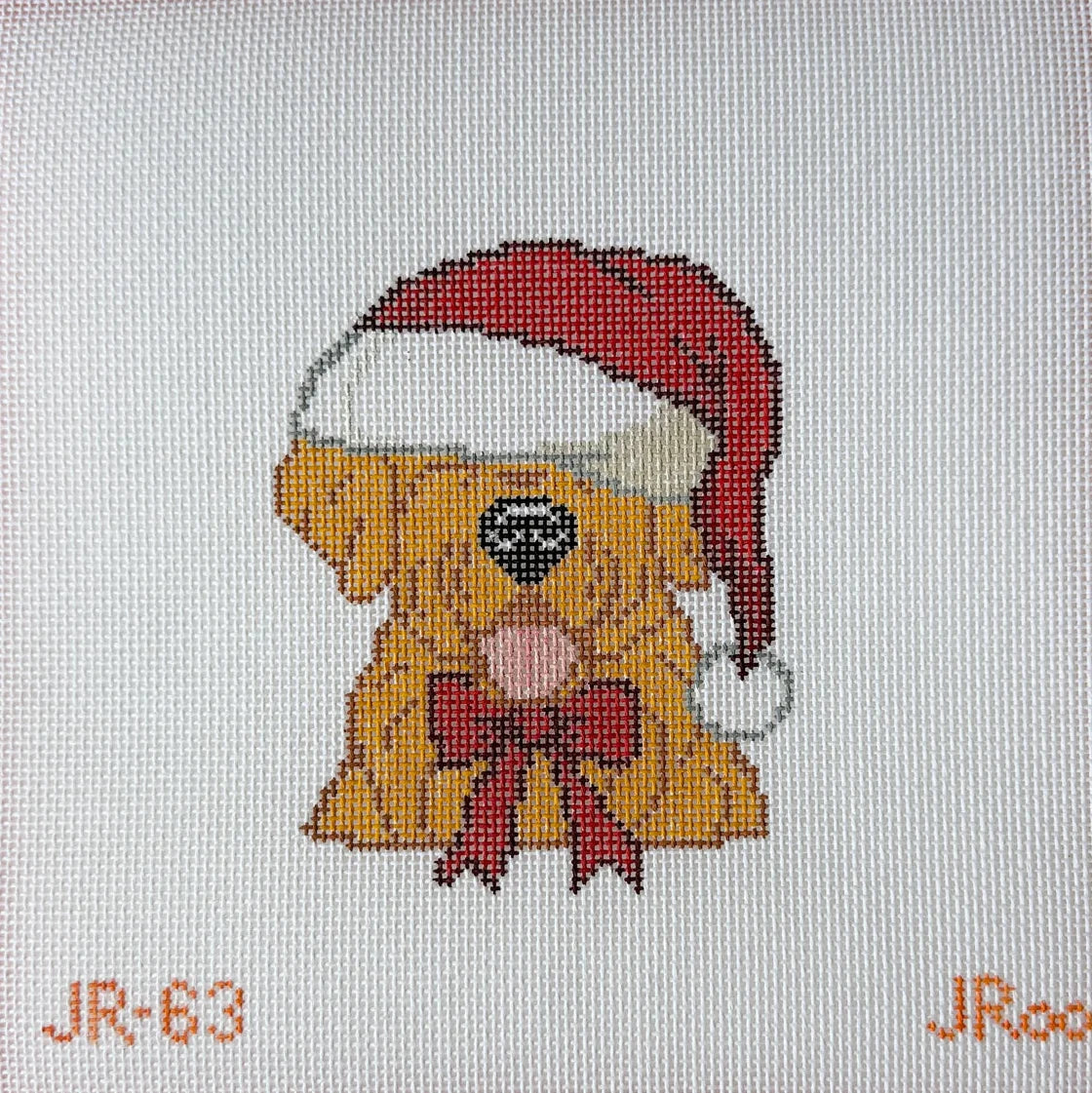 Retriever Santa Needlepoint Canvas