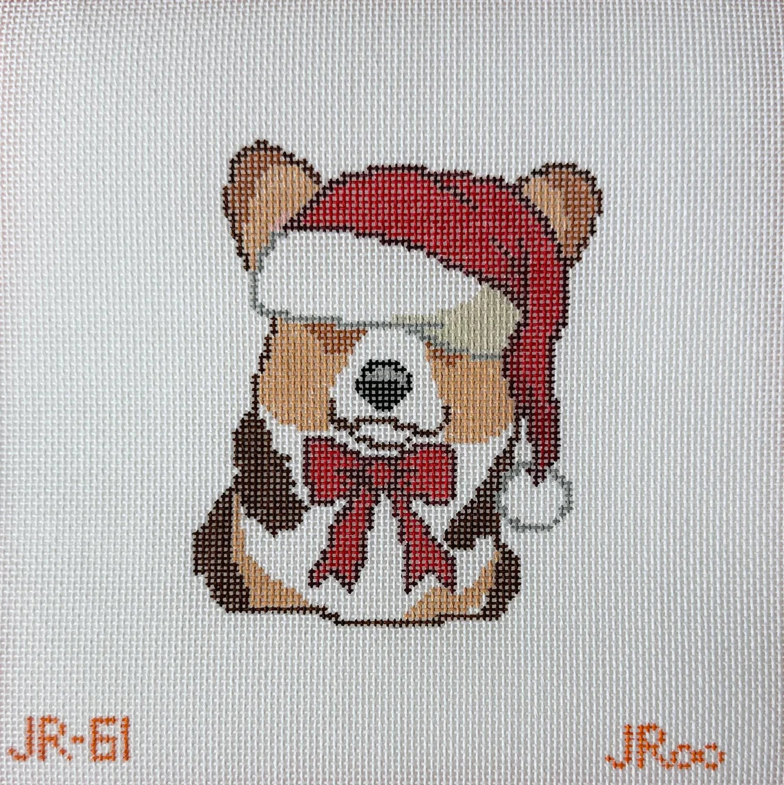 Corgi Santa Needlepoint Canvas