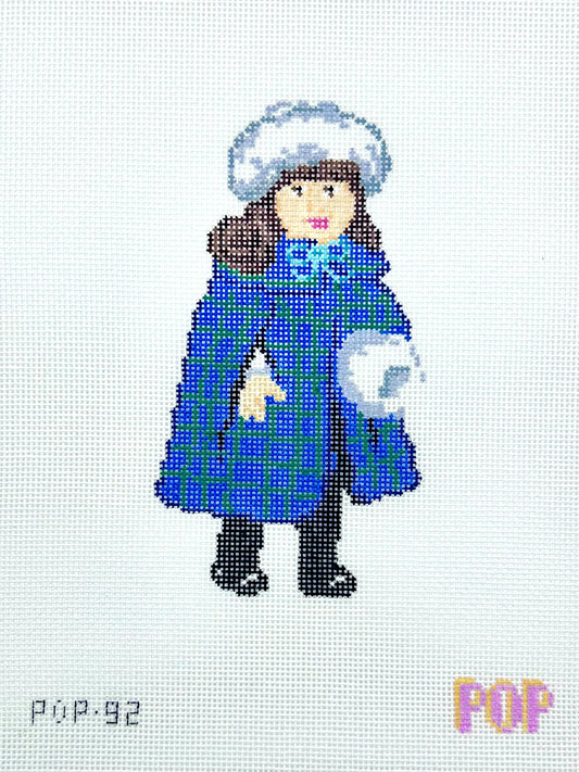 Winter Samantha Doll Needlepoint Canvas
