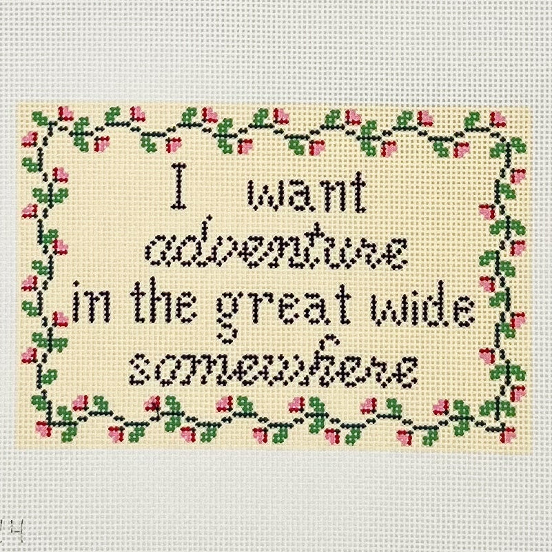 I Want Adventure Needlepoint Canvas