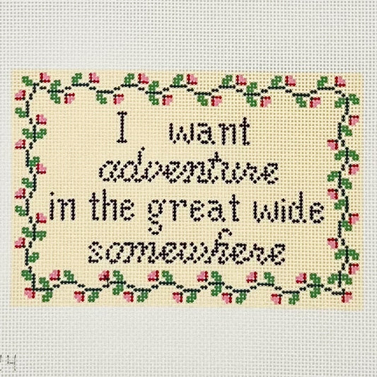 I Want Adventure Needlepoint Canvas